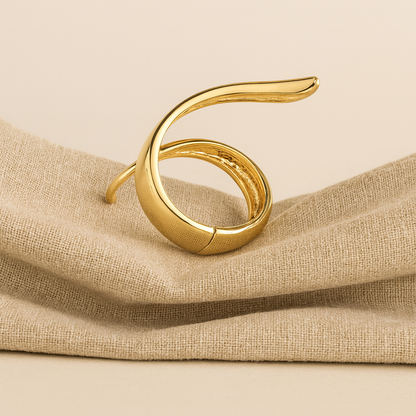 Aanura Gold Spiral Statement Bracelet