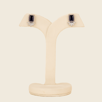 Aanura Yellow Cushion-Cut CZ Cluster Earrings