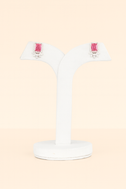 Aanura Yellow Cushion-Cut CZ Cluster Earrings