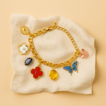 Aanura Multicolor Charm Butterfly Bracelet
