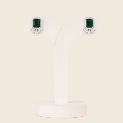 Aanura Yellow Cushion-Cut CZ Cluster Earrings