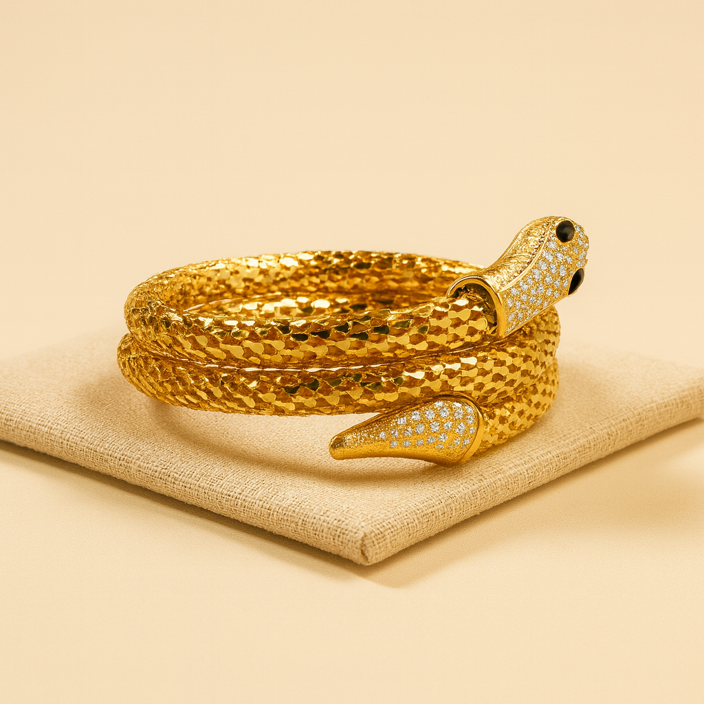 Aanura Serpent Gold Wrap Bracelet