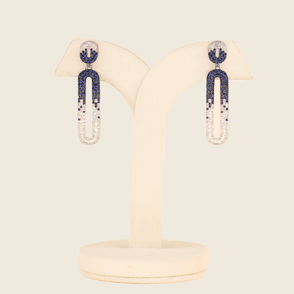 Aanura Blue & White Gradient Drop Earrings