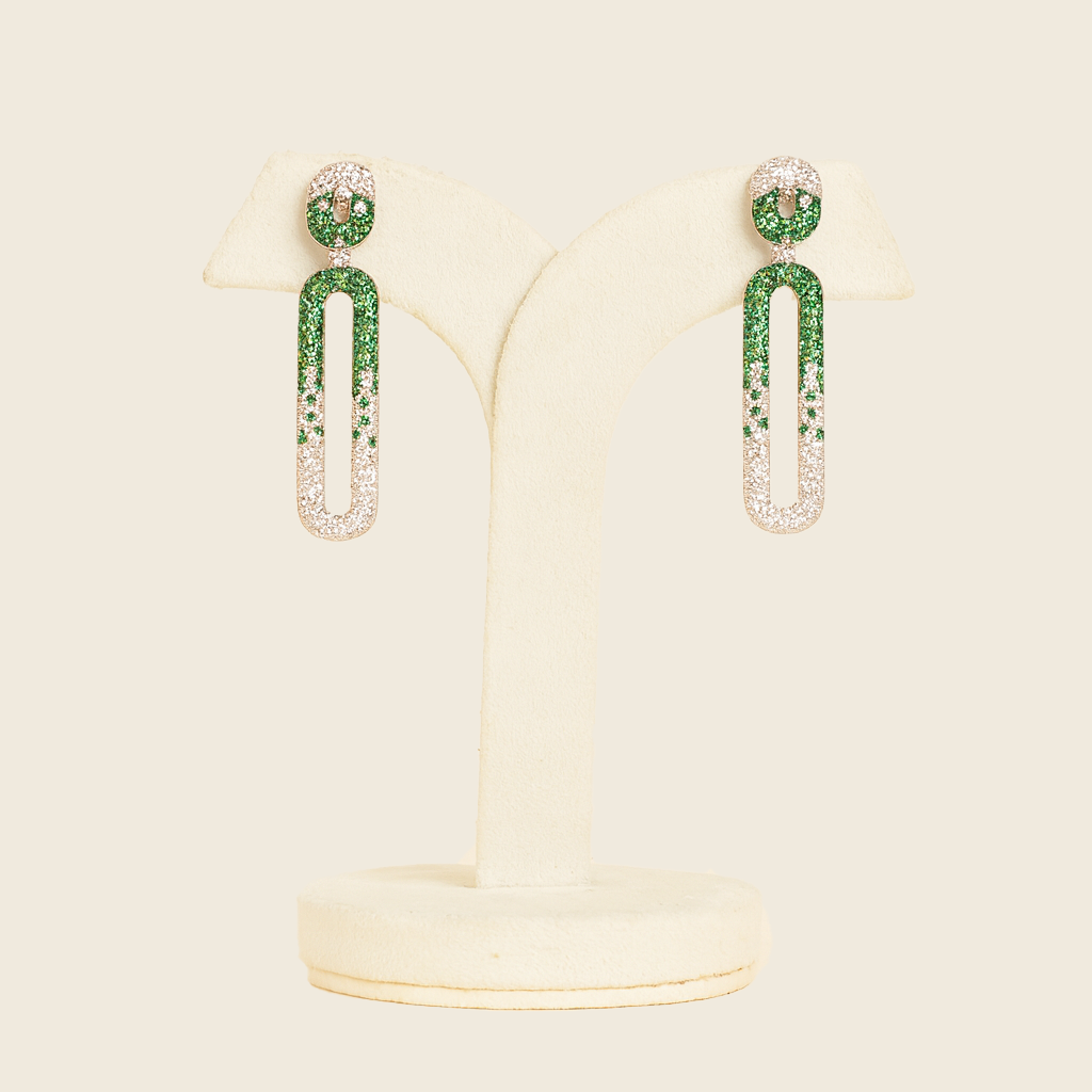 Aanura Blue & White Gradient Drop Earrings