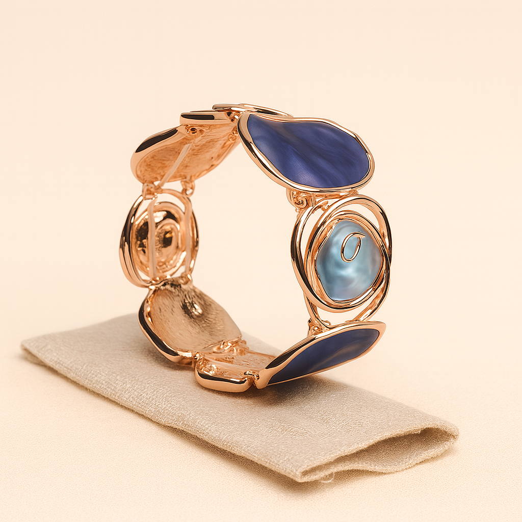 Aanura Midnight Rose Enamel Bracelet