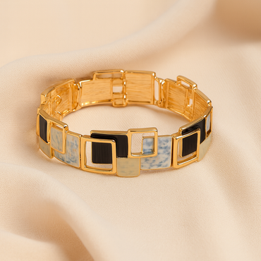 Aanura Modern Geometric Enamel Bracelet