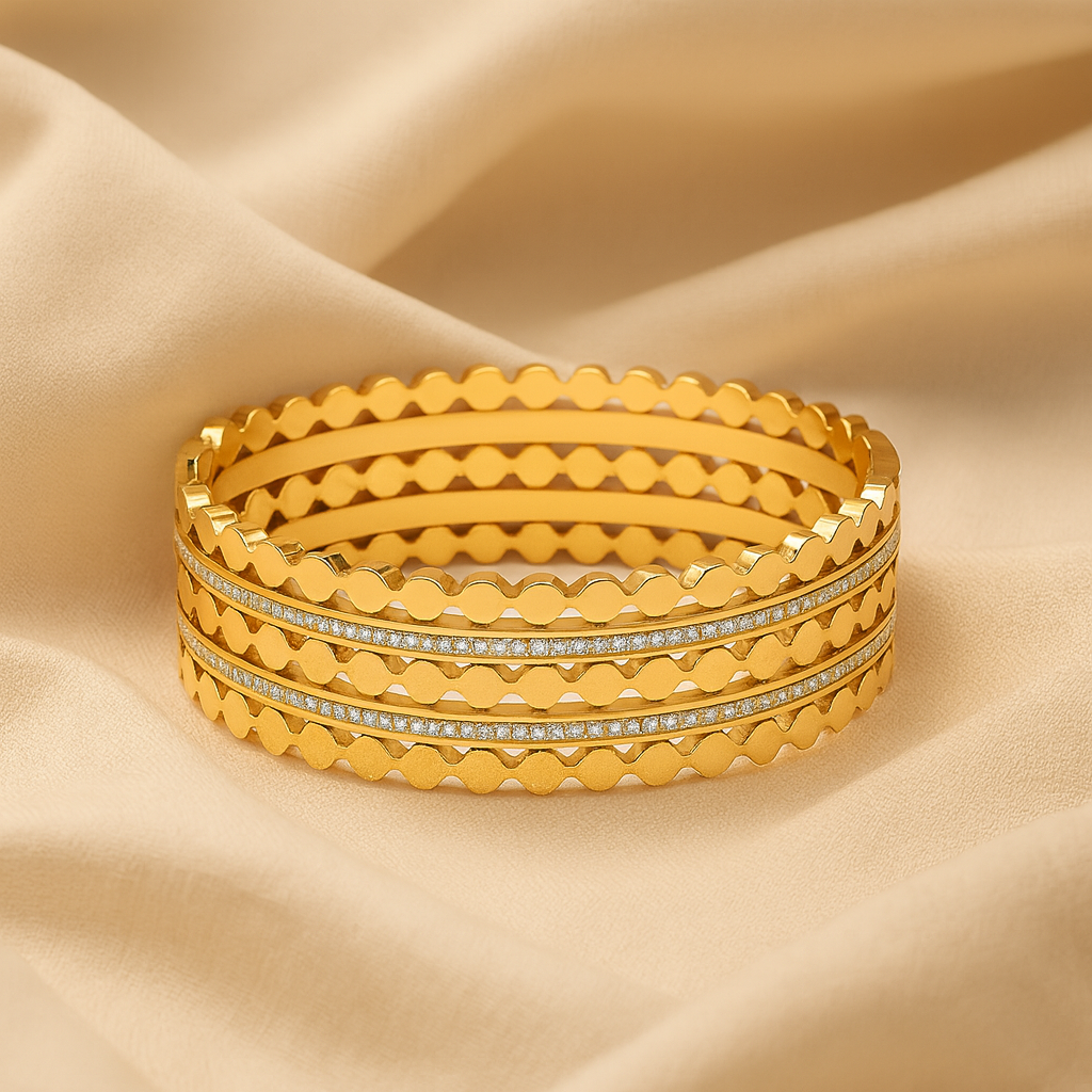 Aanura Gold Crystal Dot Bracelet