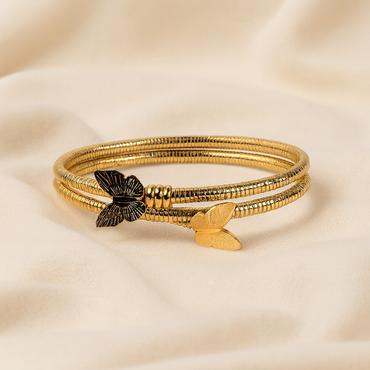 Aanura Butterfly Gold Coil Bracelet