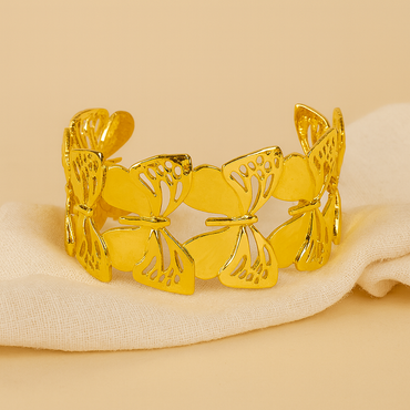 Aanura Golden Butterfly Cuff Bracelet