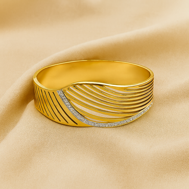 Aanura Golden Wave Cut-Out Bracelet