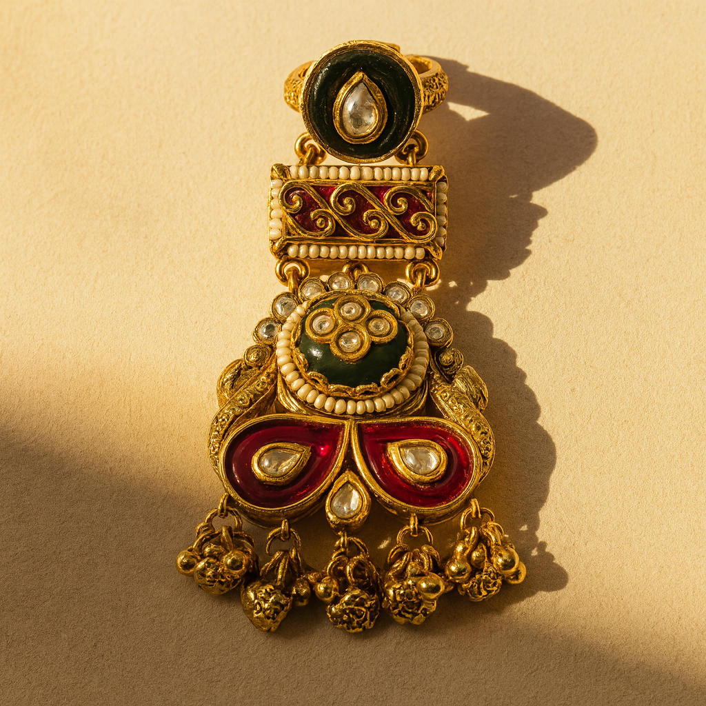 Aanura Gold-Plated Heritage Long Tassel Ring
