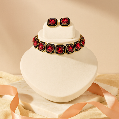 Aanura Bold Multi-Colour Gemstone Choker Necklace