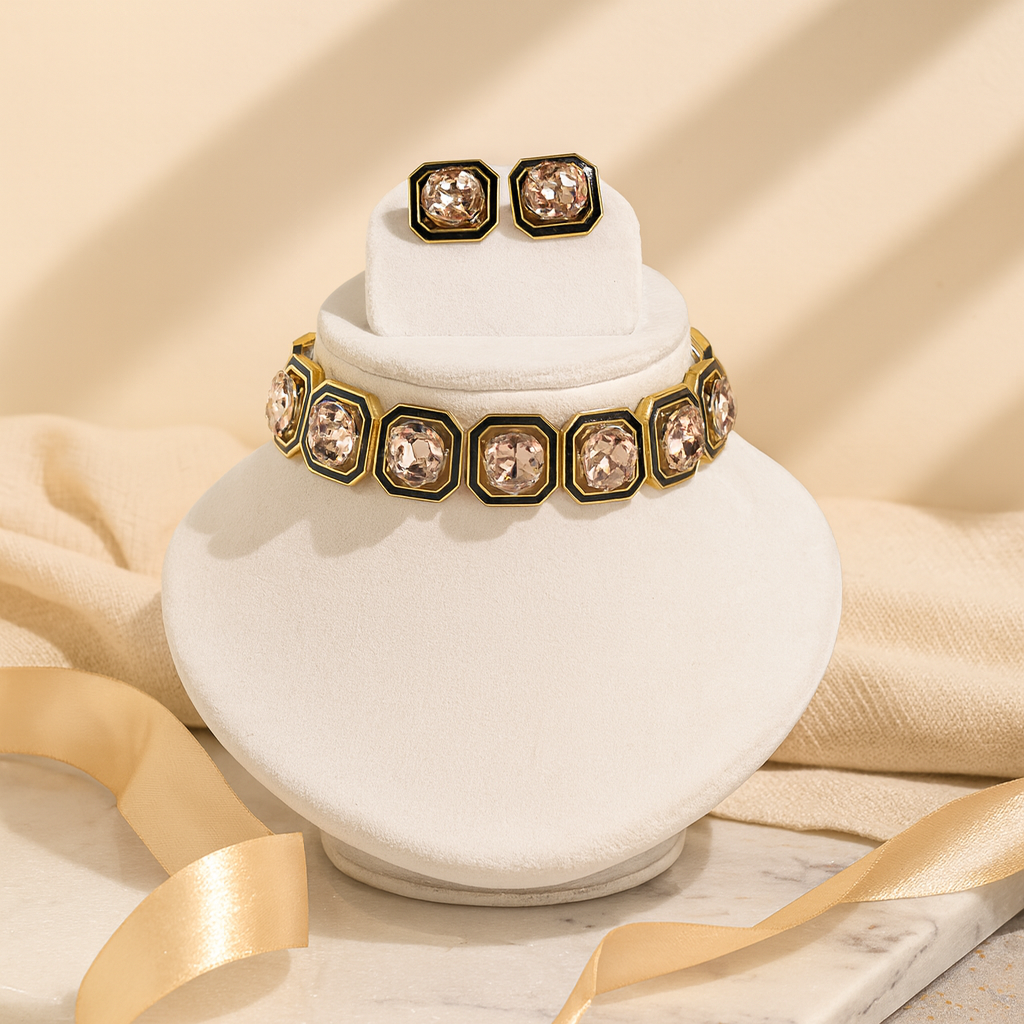 Aanura Bold Multi-Colour Gemstone Choker Necklace