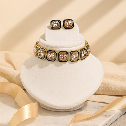 Aanura Bold Multi-Colour Gemstone Choker Necklace