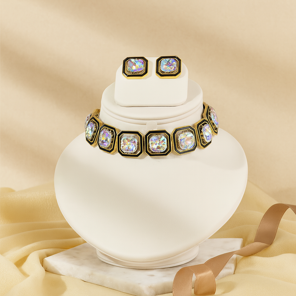 Aanura Bold Multi-Colour Gemstone Choker Necklace