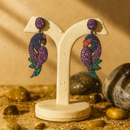 Arinya Multicolor Parrot Dangle Earrings