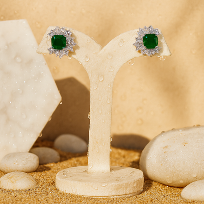 Aanura Ombre Blue and White Drop Earrings