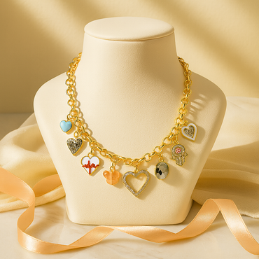 Aanura Gold Charm Necklace