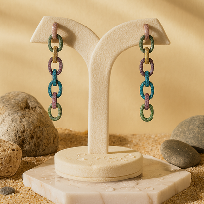 Aanura Royal Blue Oval Stud Earrings with CZ Halo