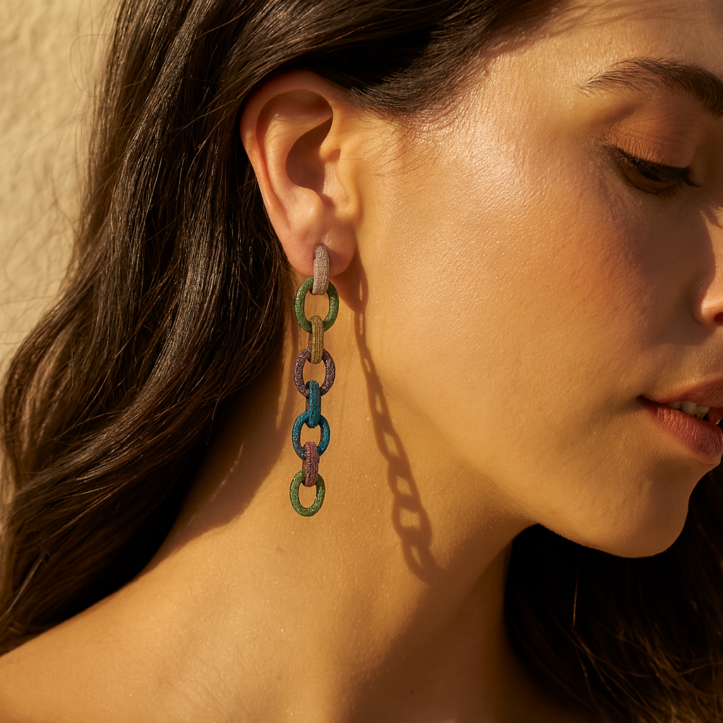 Aanura Royal Blue Oval Stud Earrings with CZ Halo