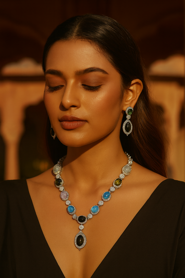 Aanura Multi-Colored Gemstone Necklace Set