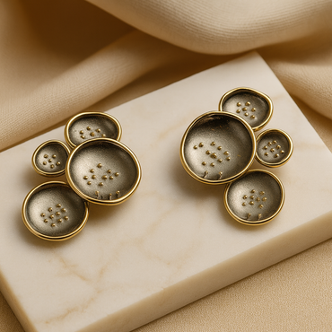 Aanura Abstract Dome Cluster Earrings