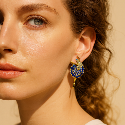 Aanura Blue Ballerina Stone Earrings
