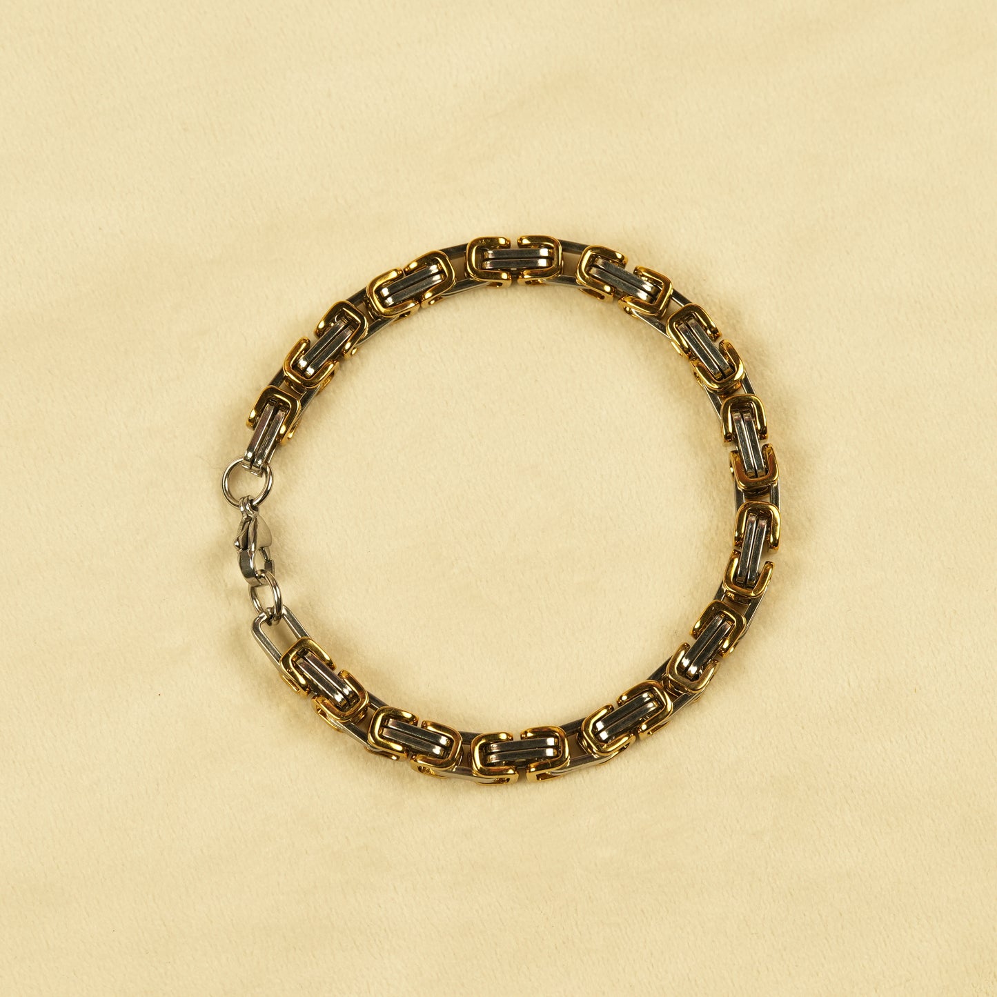 Aanura Dual-Tone Stainless Steel Bracelet For Men