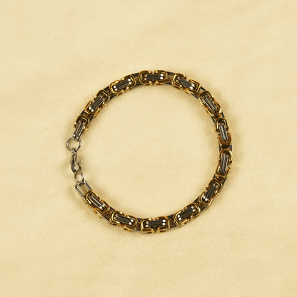 Aanura Dual-Tone Stainless Steel Bracelet For Men