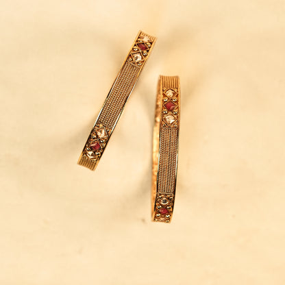 Aanura Gold Plated Minimal Heritage Bangle