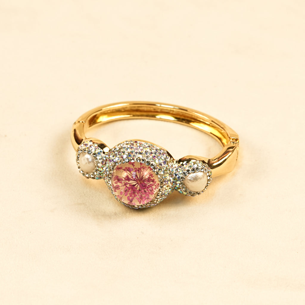 Aanura Gold Stainless Steel Statement Bangle Bracelet