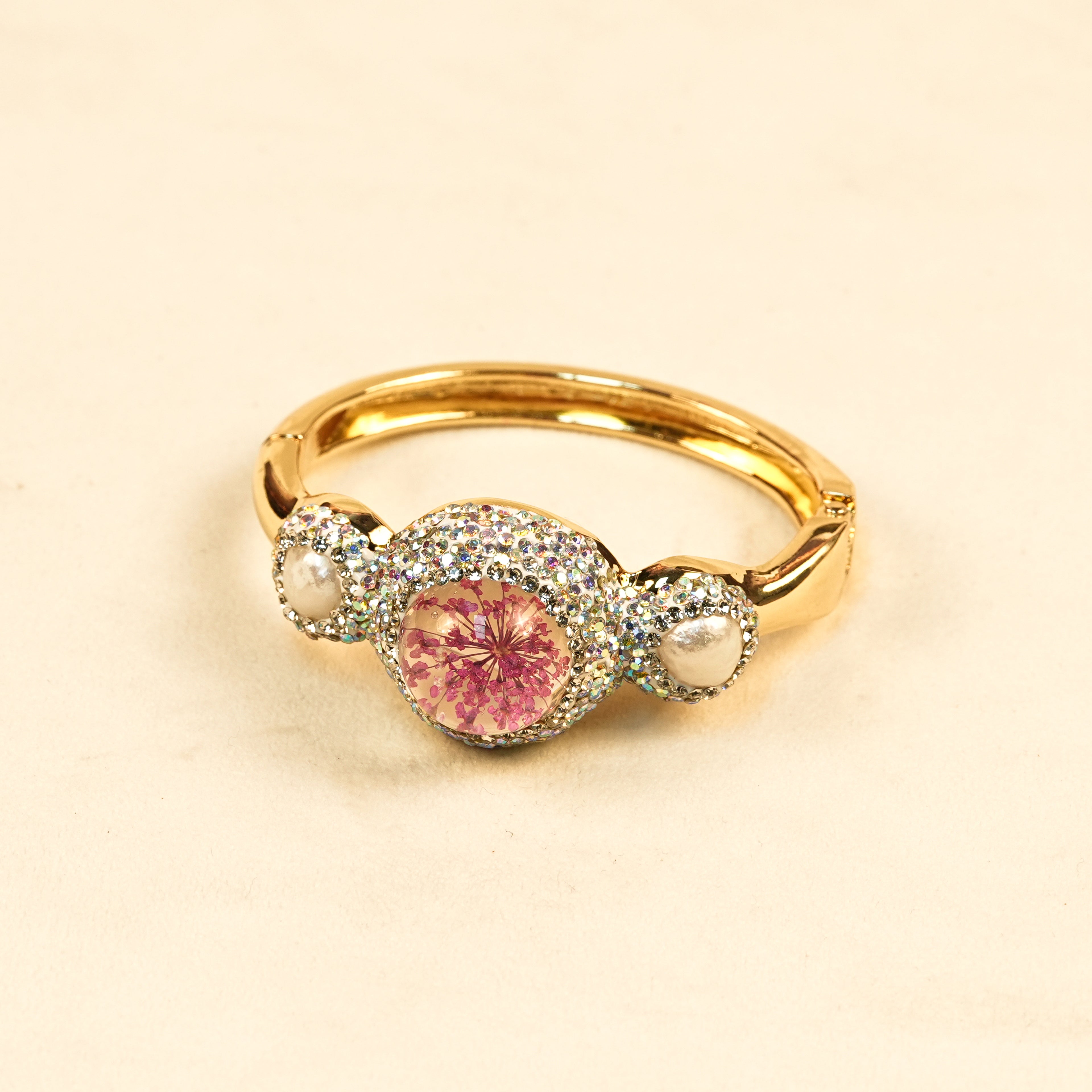 Aanura Gold Stainless Steel Statement Bangle Bracelet