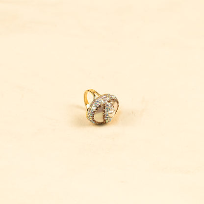 Aanura Gold Stainless Steel Pearl Statement Ring