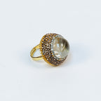 18K Gold Plated Dome Anti-Tarnish Waterproof Ring