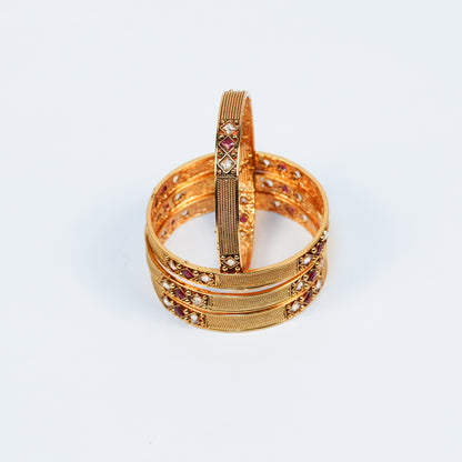 Aanura Gold Plated Minimal Heritage Bangle
