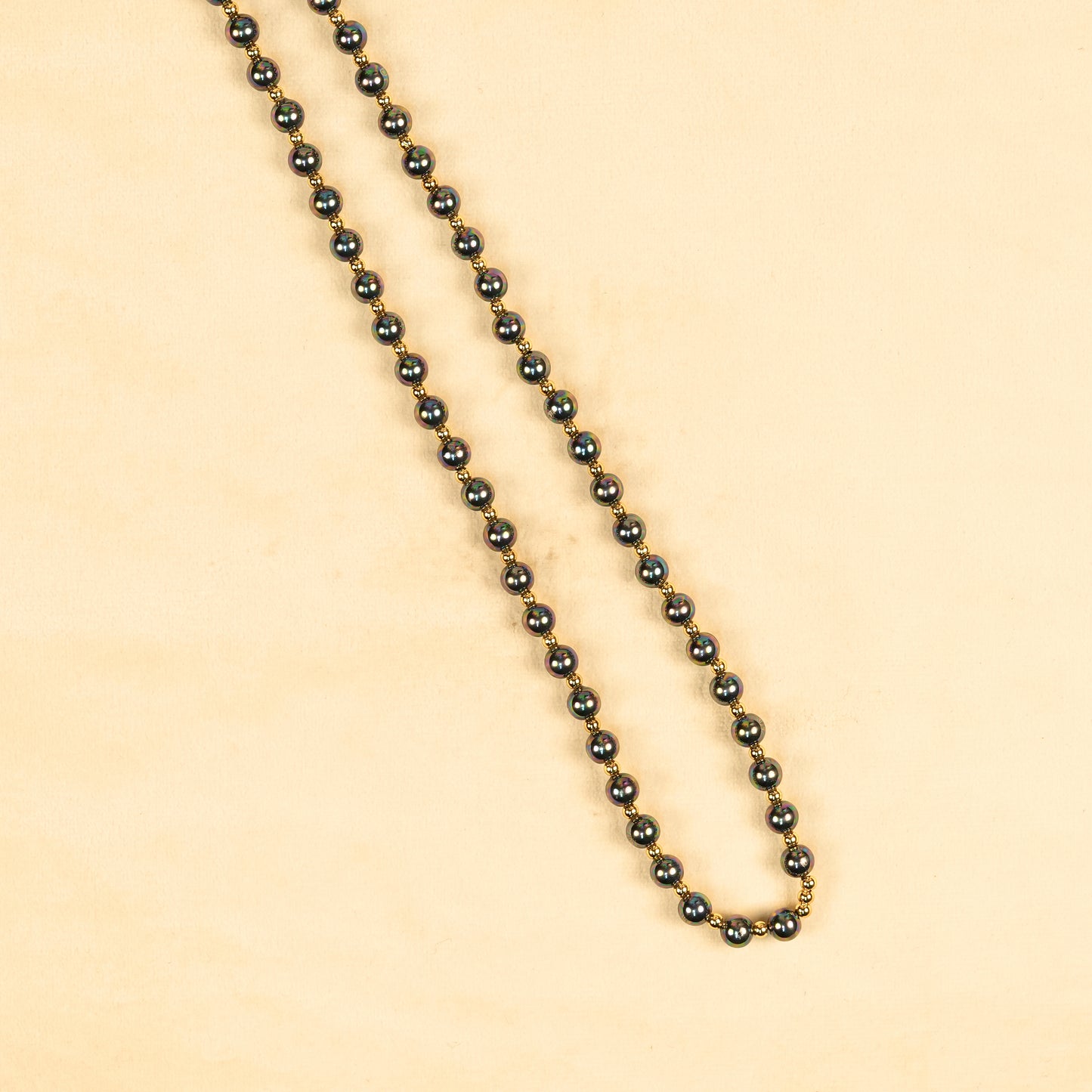 Aanura Gold Stainless Steel Beaded Necklace