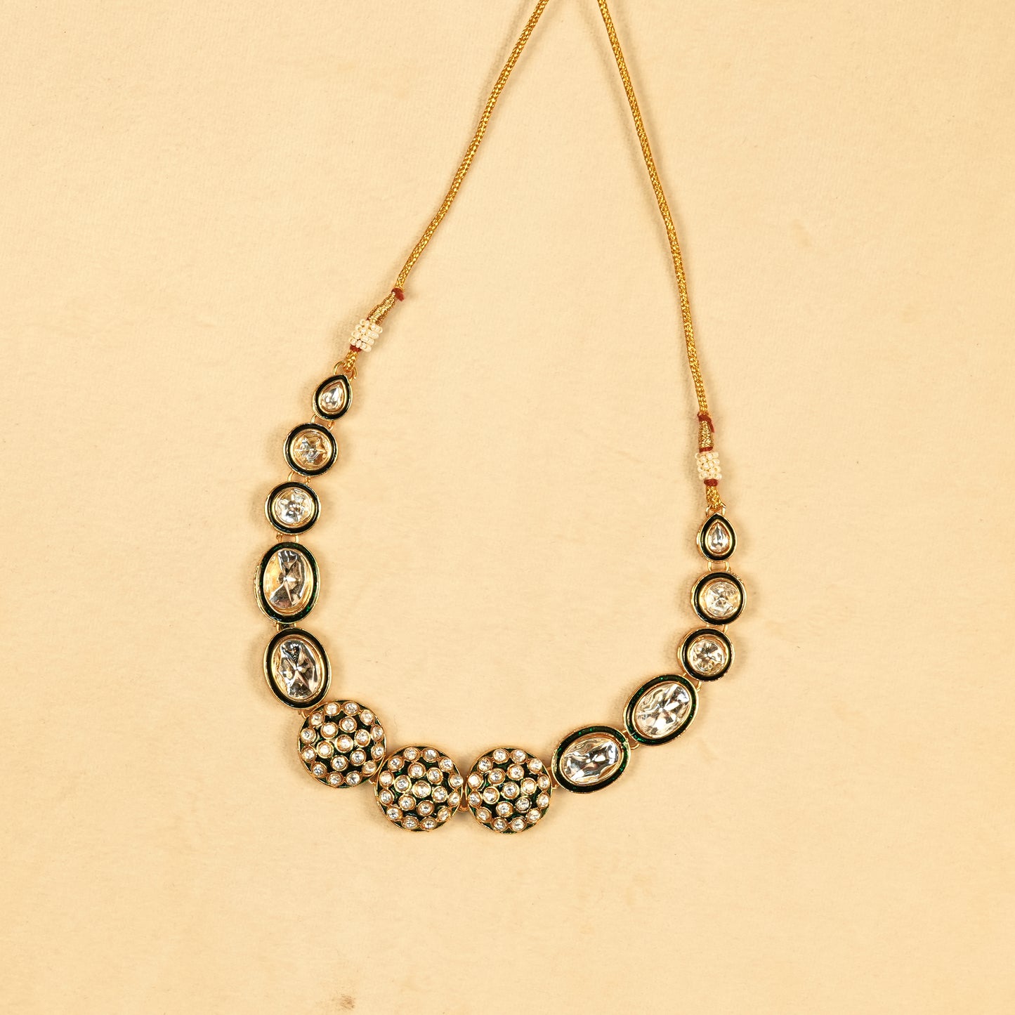 Aanura Gold Traditional Necklace & Earring Set