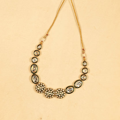 Aanura Gold Traditional Necklace & Earring Set