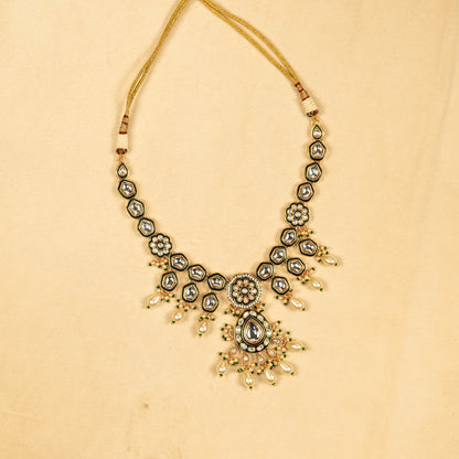 Aanura Gold Plated Traditional Necklace Set
