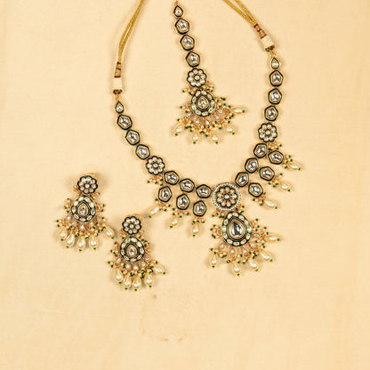 Aanura Gold Plated Traditional Necklace Set