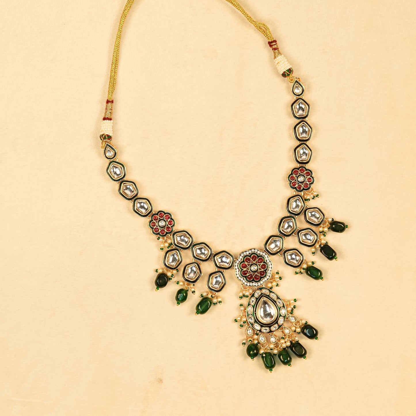 Aanura Gold Plated Traditional Necklace Set