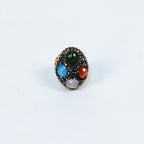 18K Gold Plated Multi-Stone Anti-Tarnish Waterproof Ring