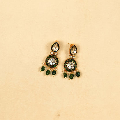 Aanura Gold Plated Traditional Necklace & Earring Set