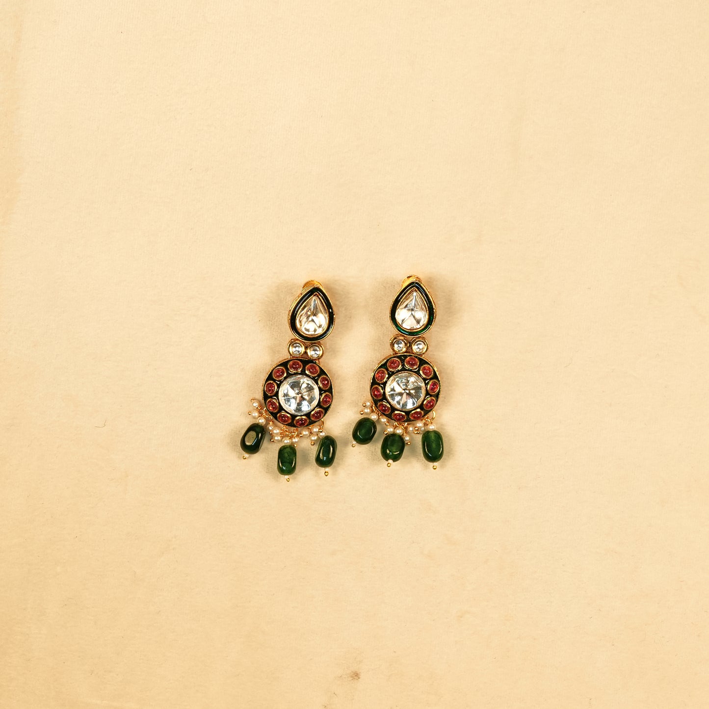 Aanura Gold Plated Traditional Necklace & Earring Set