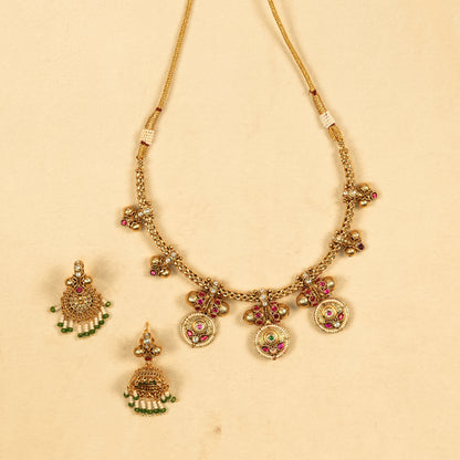Aanura Traditional Necklace & Earring Set