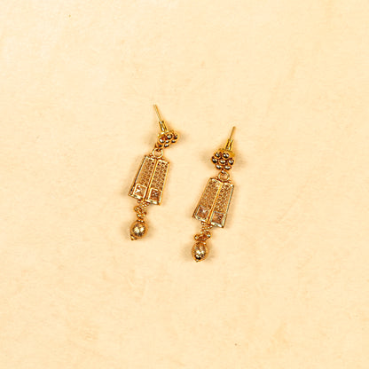 Aanura Gold Plated Layered Necklace & Earring Set