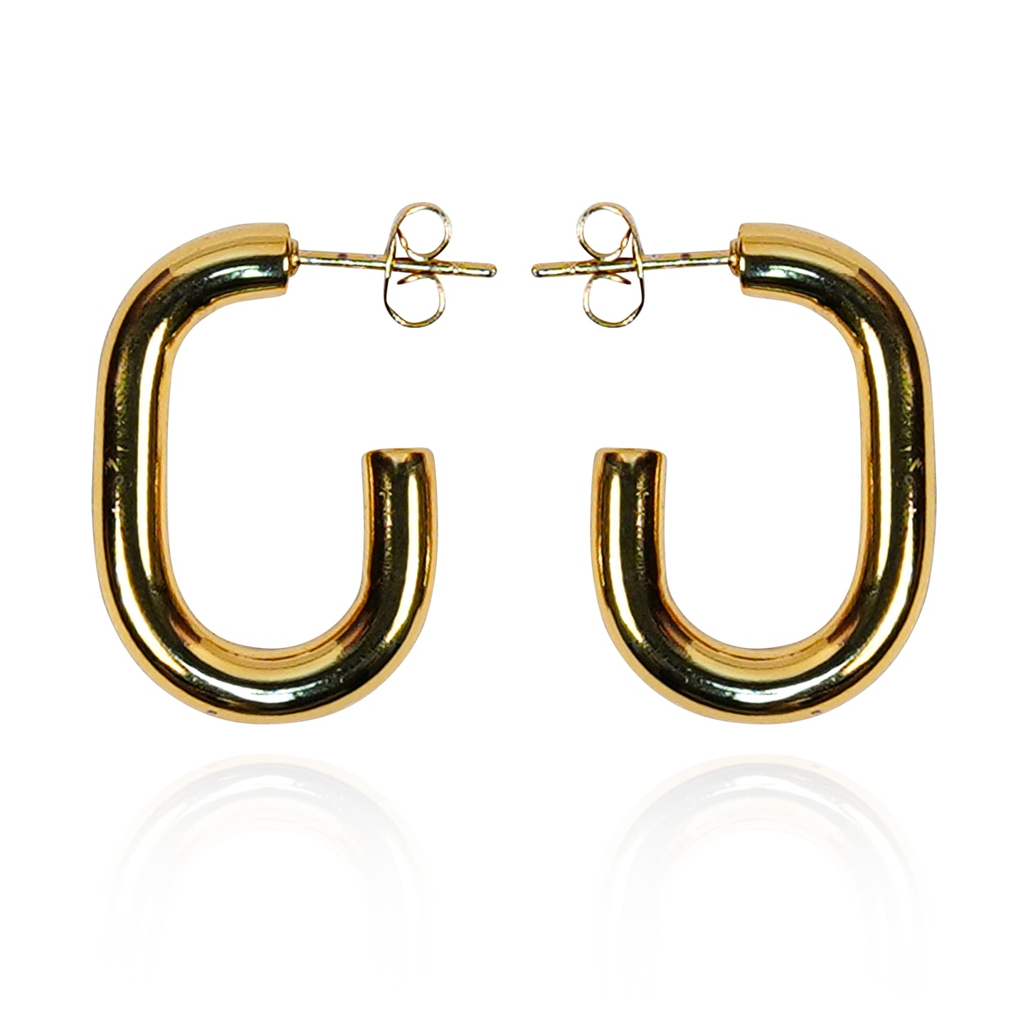 Aanura Gold Plated U-Shaped Hoop Earrings