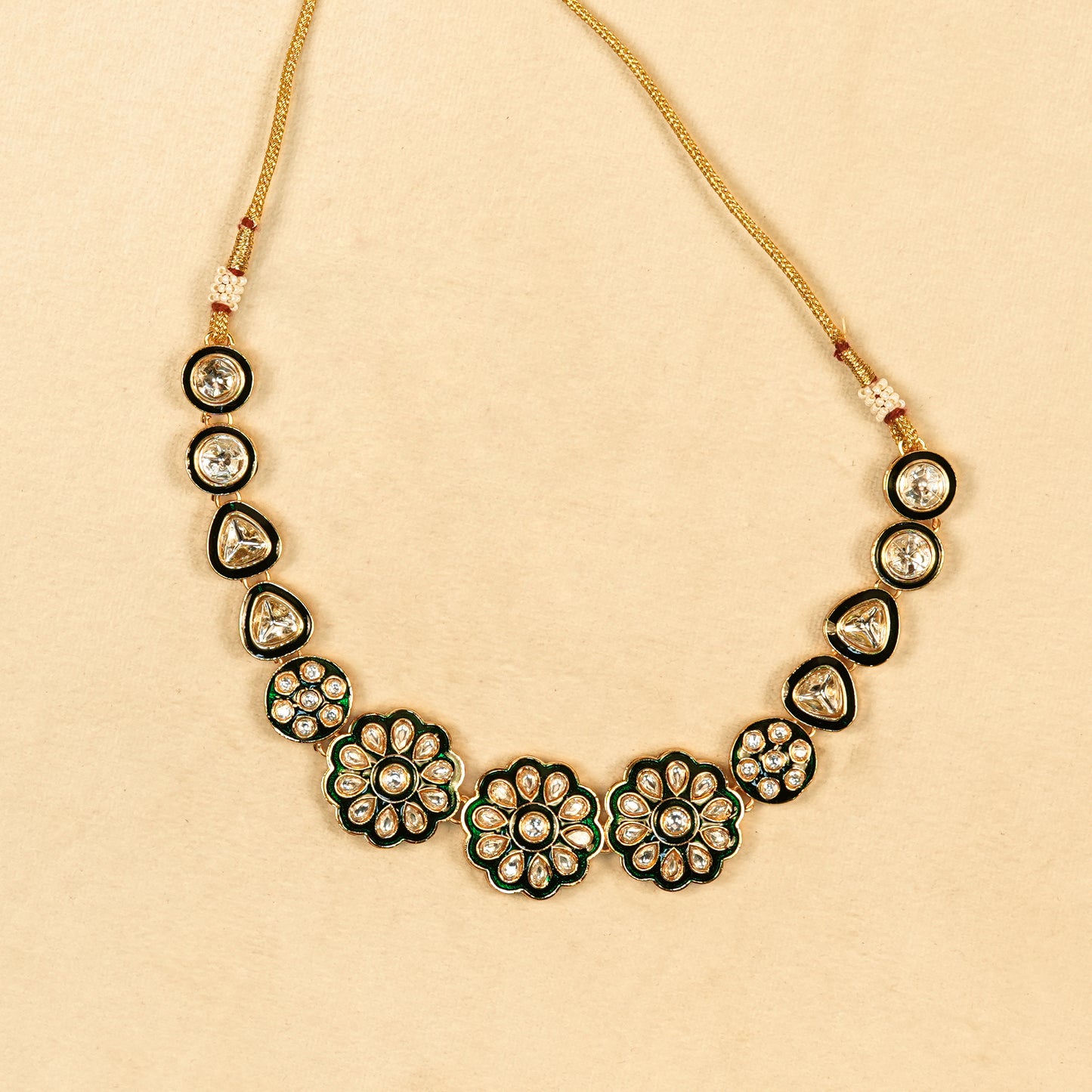 Aanura Gold Plated Floral Necklace Set