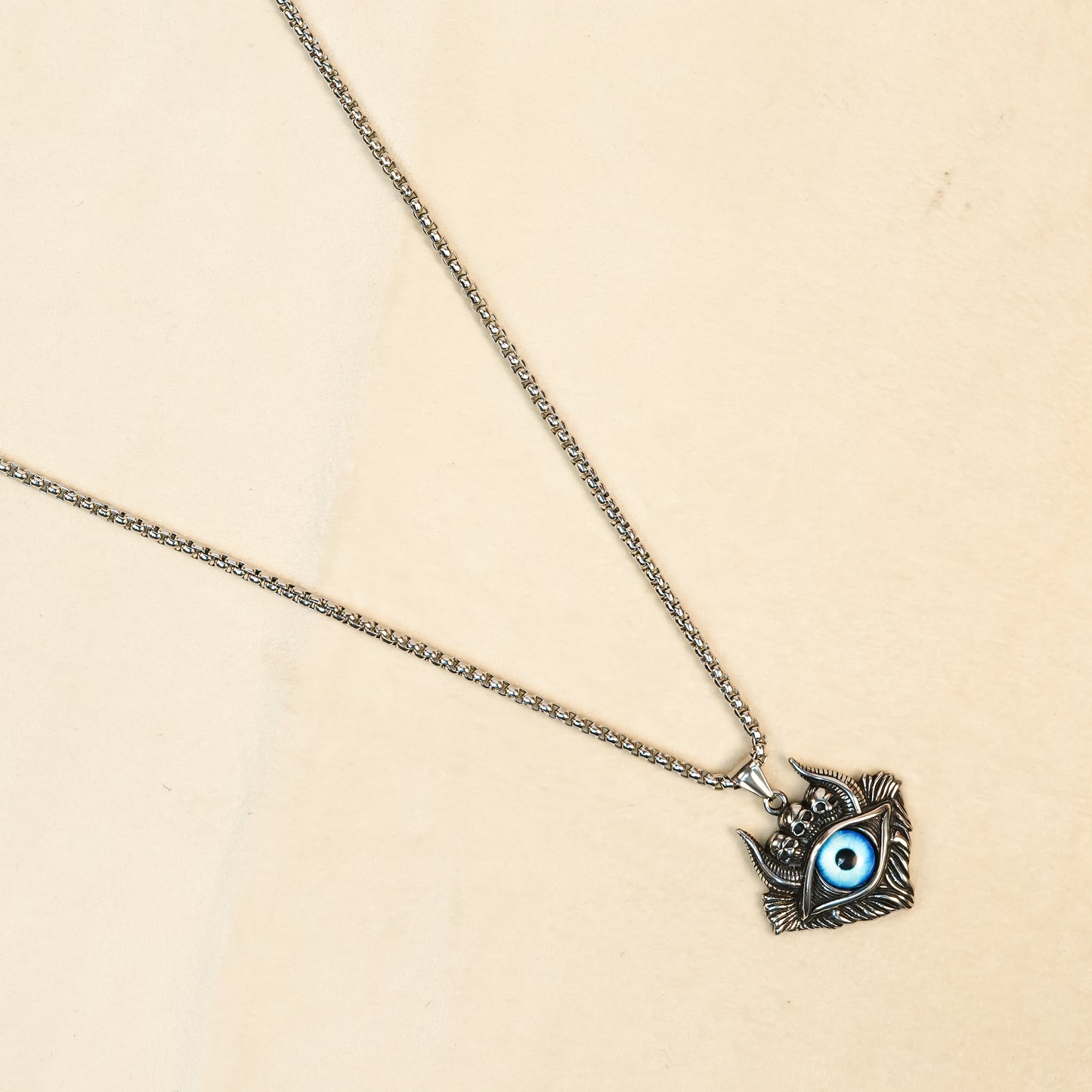 Aanura Men's Evil Eye Pendant Necklace