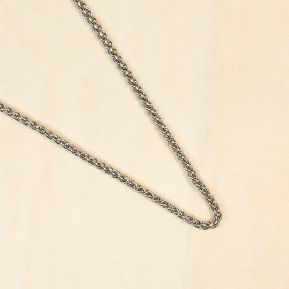 Aanura Silver Rope Chain for Men